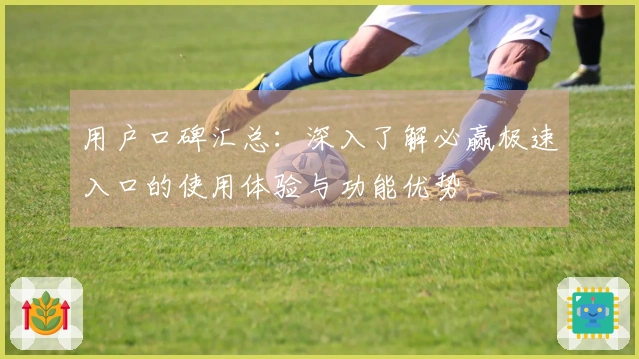 用户口碑汇总：深入了解必赢极速入口的使用体验与功能优势